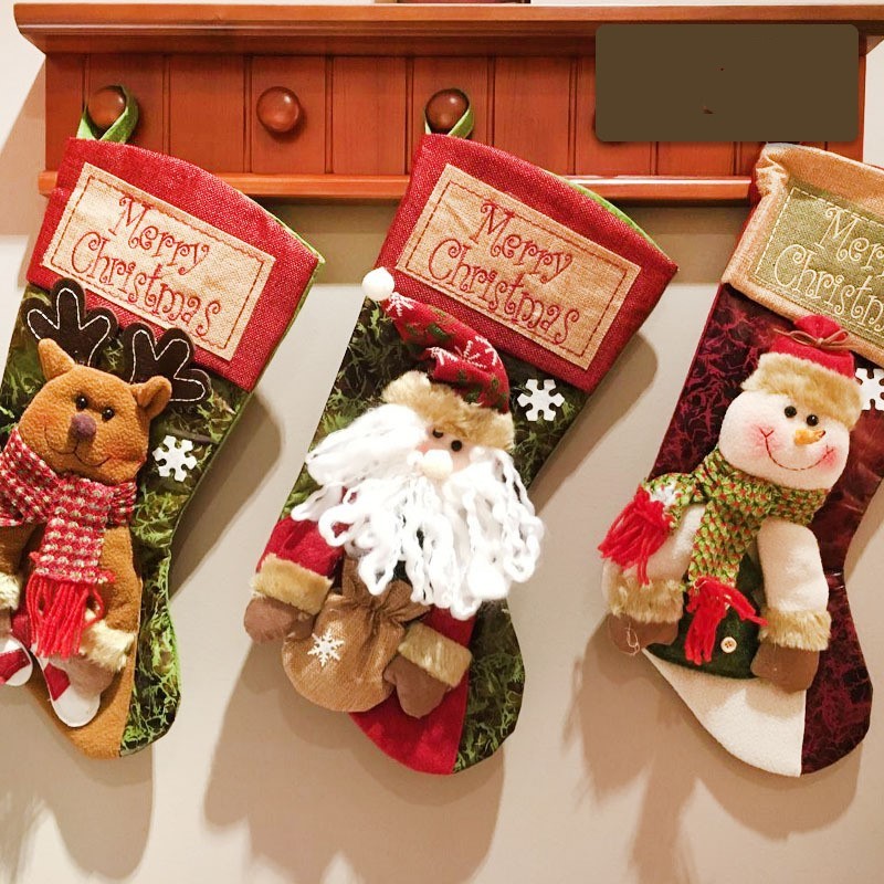 Christmas Stocking Socks – Santa, Snowman & Elk Holiday Decor