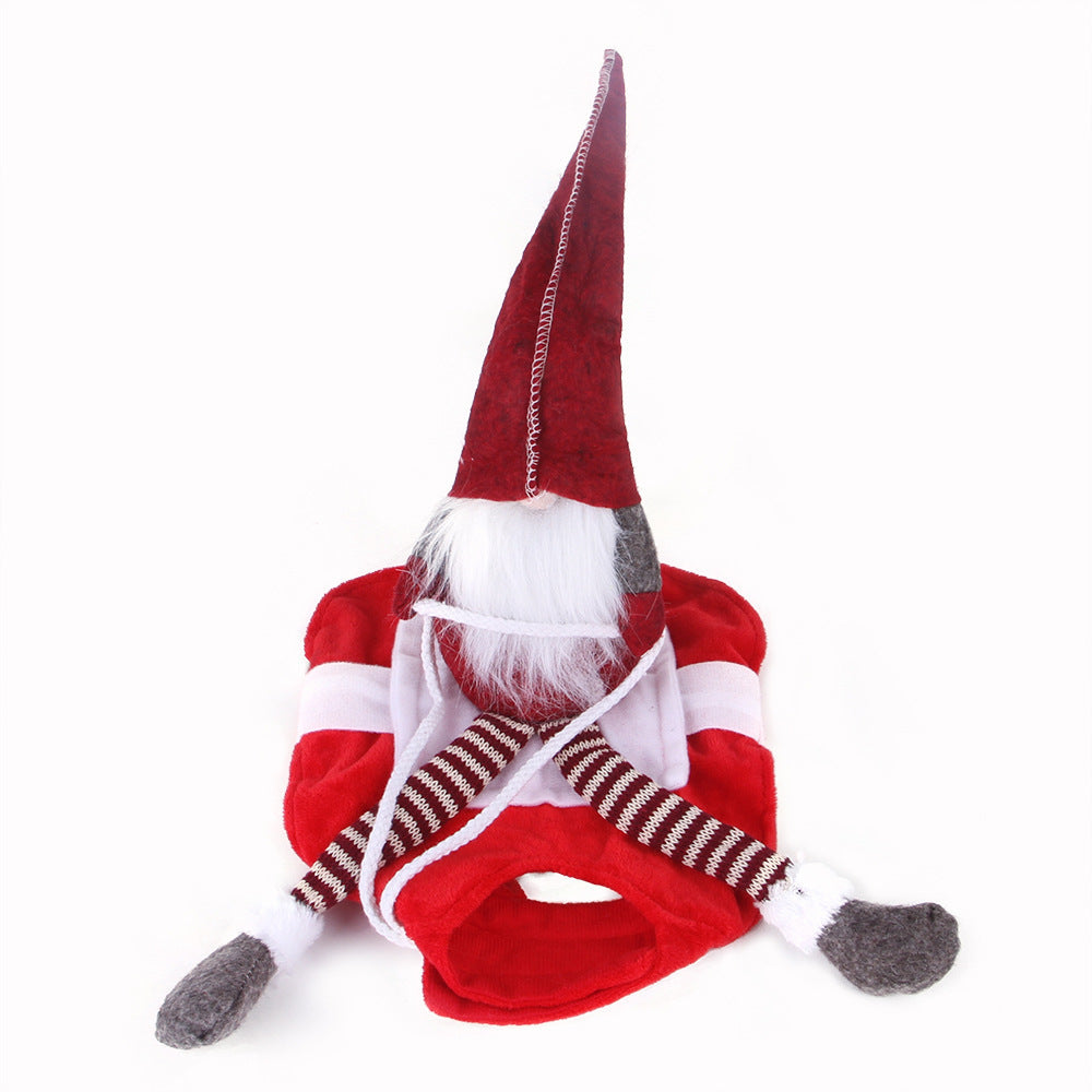 Pet Christmas Costume – Funny Riding Santa Outfit