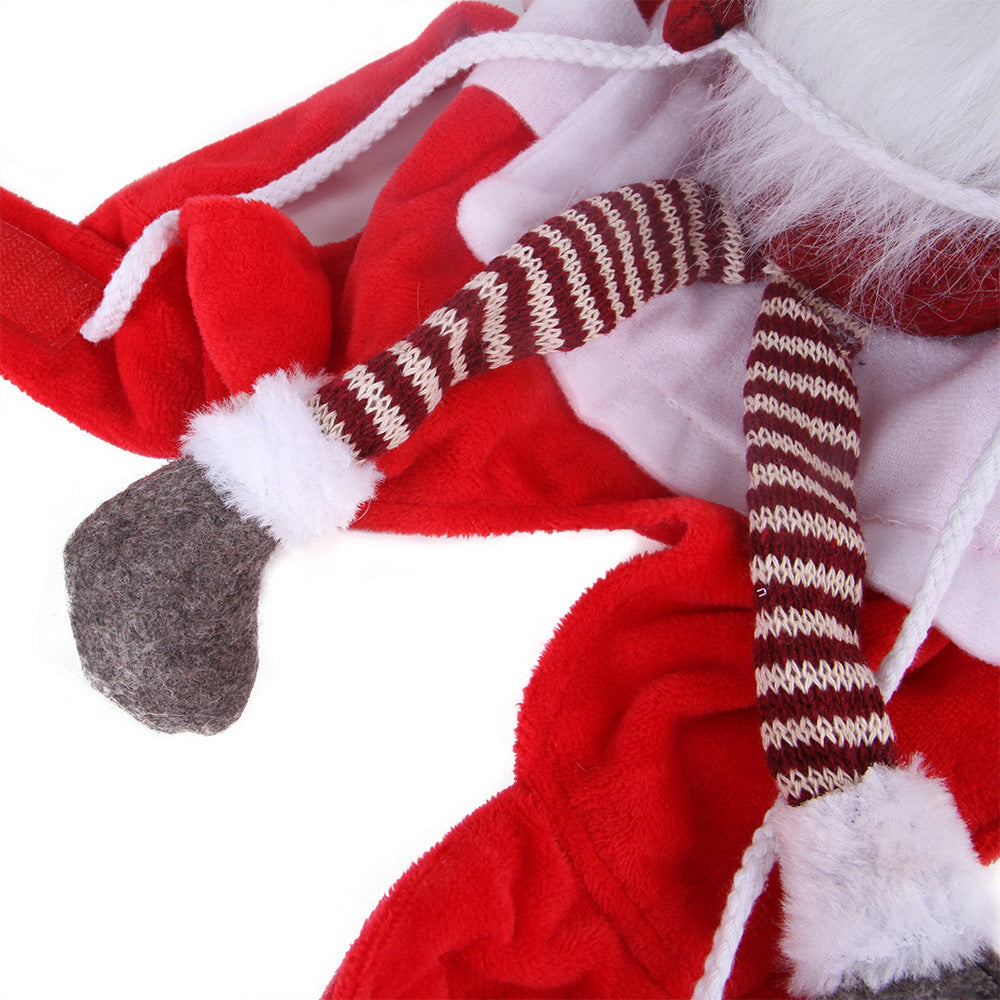 Pet Christmas Costume – Funny Riding Santa Outfit