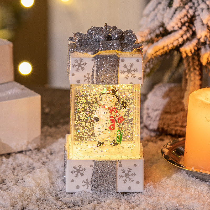 Crystal Ball Christmas Gift Box Light Decoration