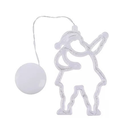 LED Christmas Window Lights – Santa, Elk & Snowman Holiday Decor