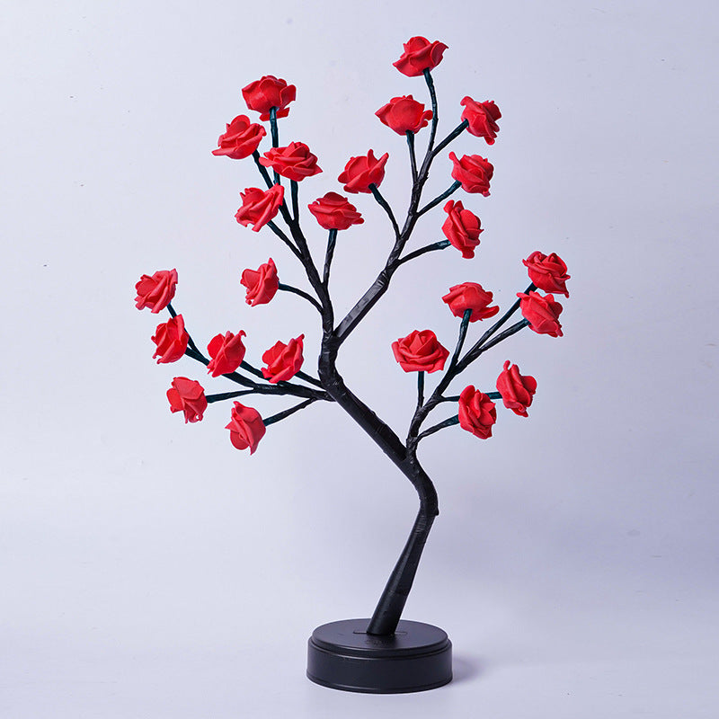 Rose Flower Tree Lamp – USB Fairy Light for Home & Holiday Decor
