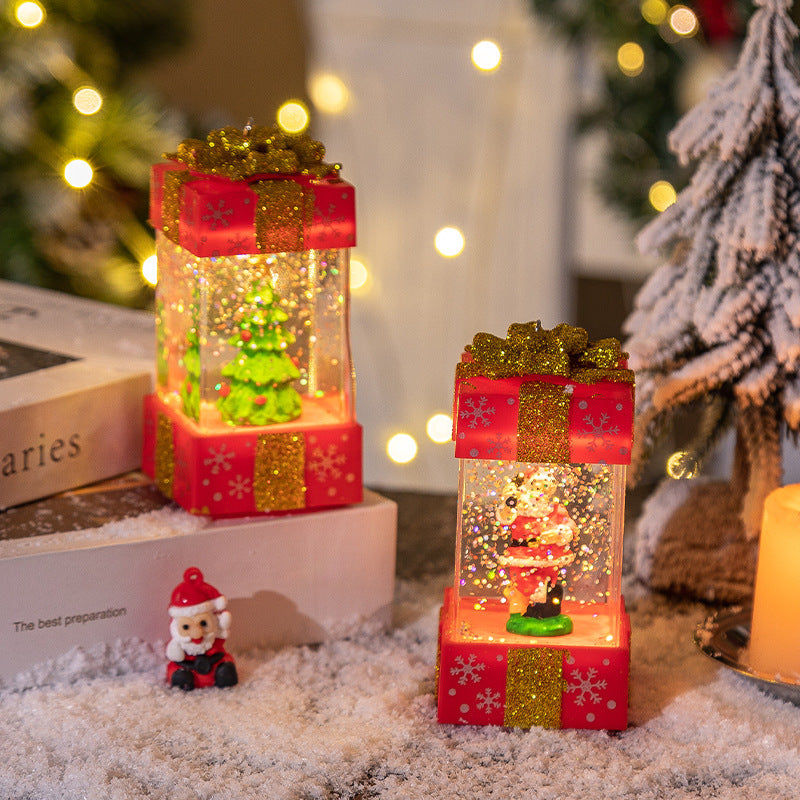 Crystal Ball Christmas Gift Box Light Decoration