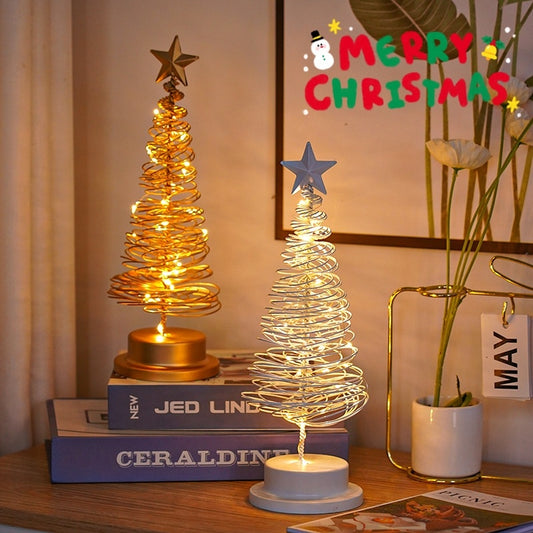 LED Spiral Christmas Tree Lamp β Tabletop Holiday Ornament