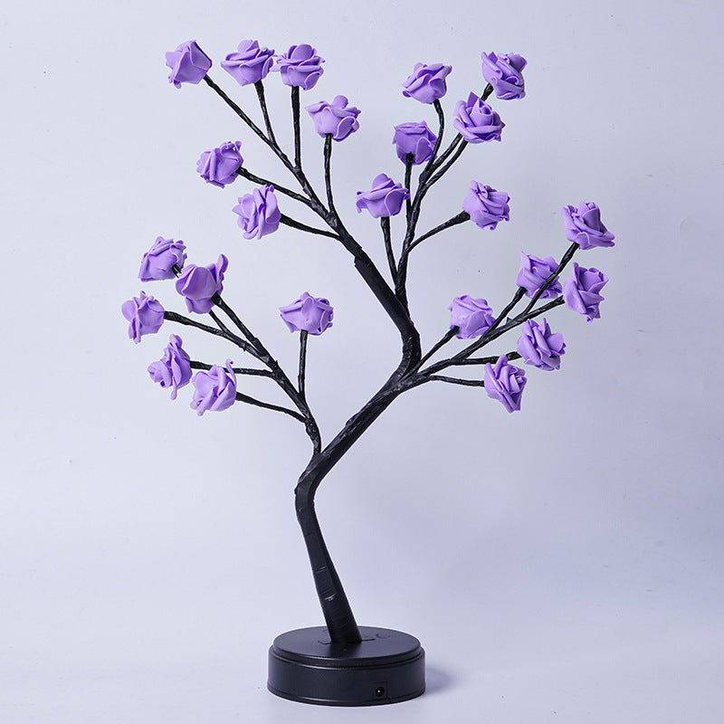 Rose Flower Tree Lamp – USB Fairy Light for Home & Holiday Decor