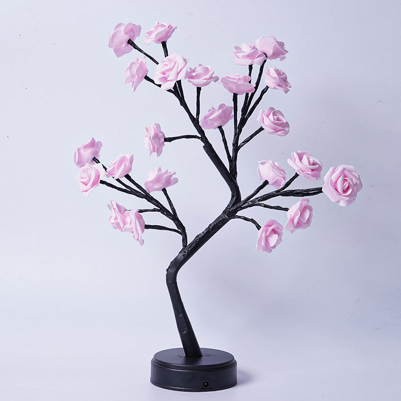 Rose Flower Tree Lamp – USB Fairy Light for Home & Holiday Decor