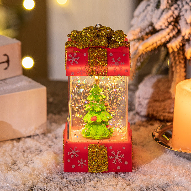 Crystal Ball Christmas Gift Box Light Decoration