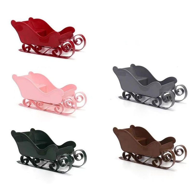 **Red Santa Sleigh – Christmas Fireplace Decoration**