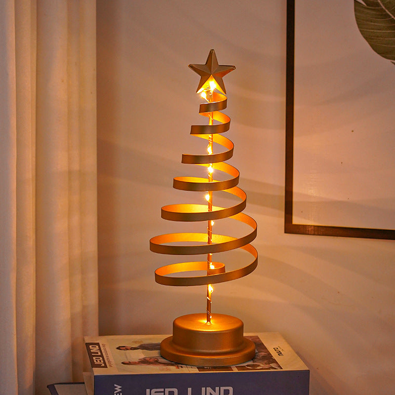LED Spiral Christmas Tree Lamp – Tabletop Holiday Ornament