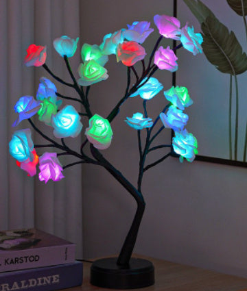 Rose Flower Tree Lamp – USB Fairy Light for Home & Holiday Decor