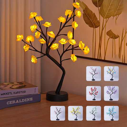 Rose Flower Tree Lamp – USB Fairy Light for Home & Holiday Decor