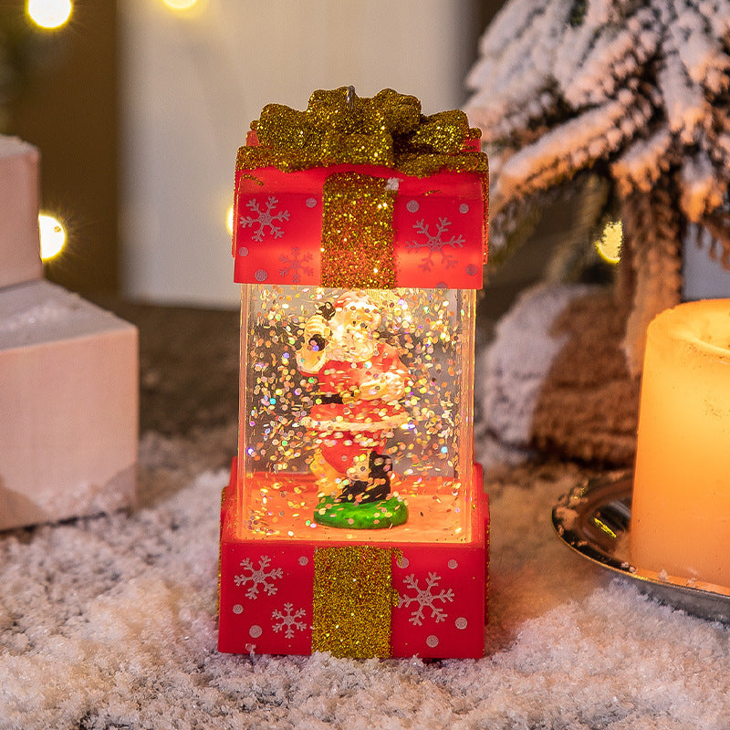 Crystal Ball Christmas Gift Box Light Decoration