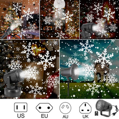 Snowflake Projector Light – LED Rotating Christmas Party Decor
