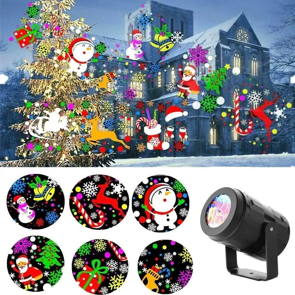 Snowflake Projector Light – LED Rotating Christmas Party Decor