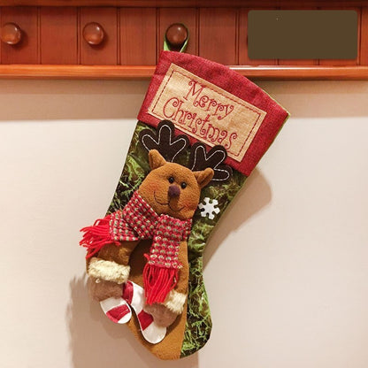 Christmas Stocking Socks – Santa, Snowman & Elk Holiday Decor