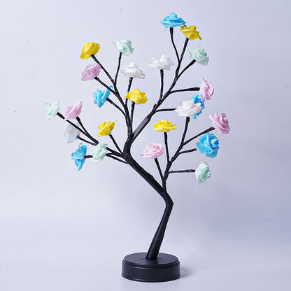 Rose Flower Tree Lamp – USB Fairy Light for Home & Holiday Decor