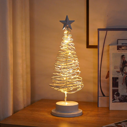 LED Spiral Christmas Tree Lamp – Tabletop Holiday Ornament