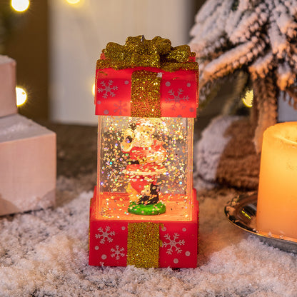 Crystal Ball Christmas Gift Box Light Decoration