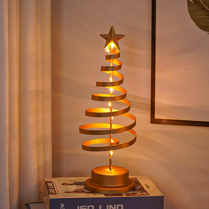 LED Spiral Christmas Tree Lamp – Tabletop Holiday Ornament